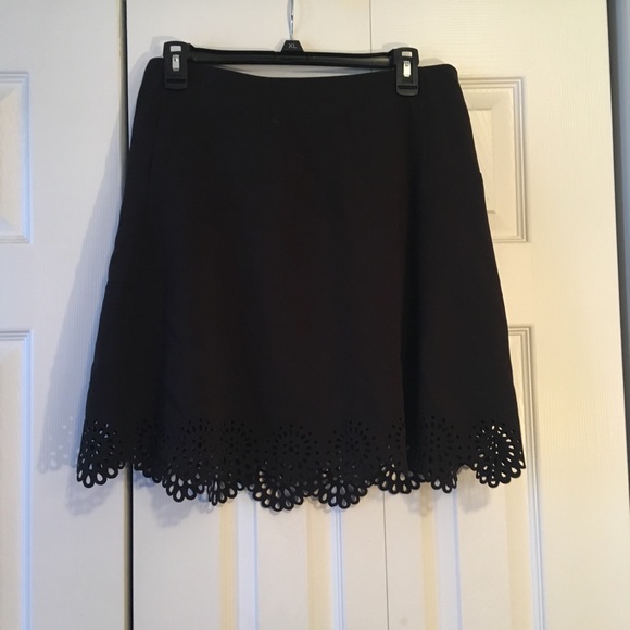 LOFT Dresses & Skirts - THE LOFT black scalloped cutout skirt